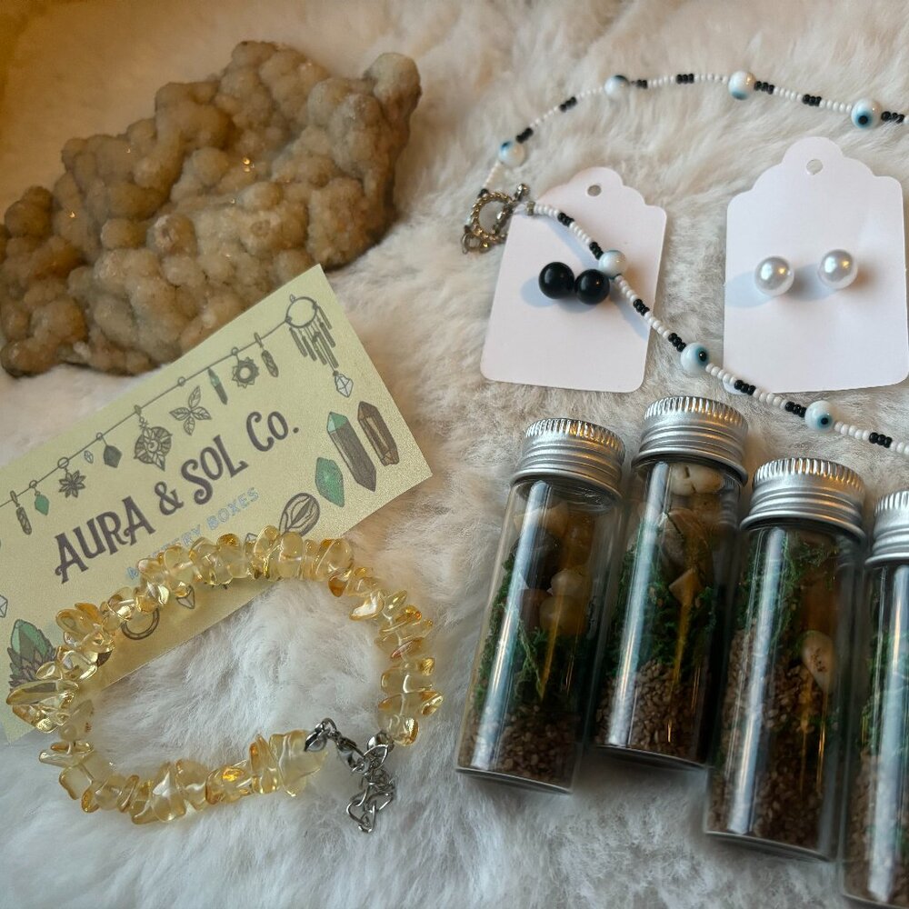 Aura & Sol Co. Boho Mystery Boxes | Sizes Small & Large | Crystals & Trinkets